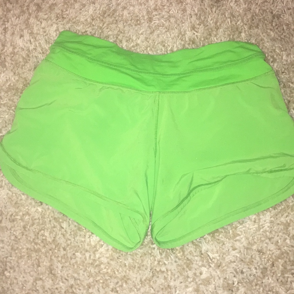 Lululemon size 4 lime green shorts